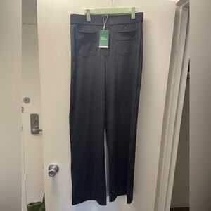 High Waisted Button Multiple Pockets Straight Leg Casual Pants- Tall
